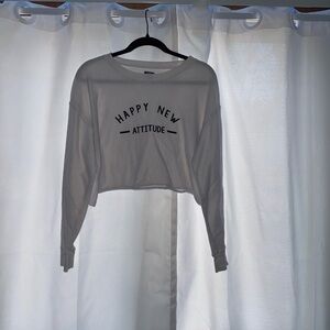 Happy New Attitude Women's White Crop Top